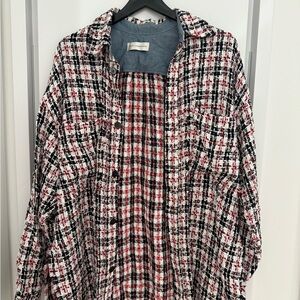 Faith Connexion Oversized Checkered Shirt Jacket